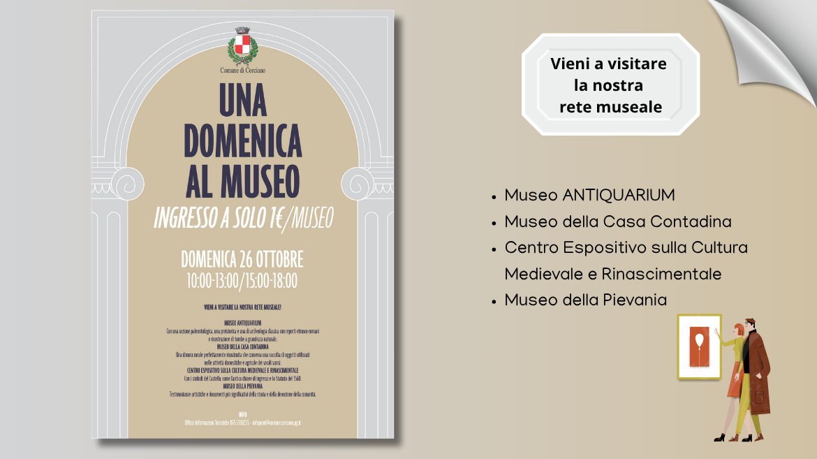 Una domenica al Museo. Il 26 Ottobre,  Ingresso agevolato ai Musei del Borgo