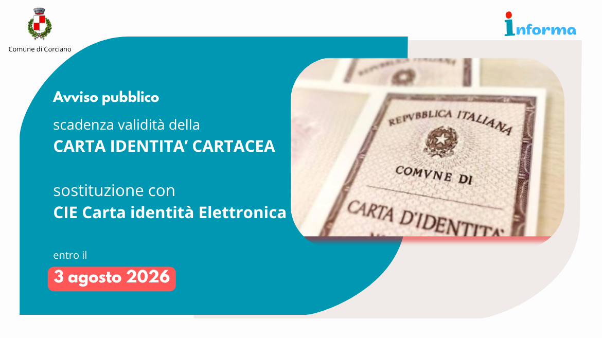 Carta identit cartacea scadenza 3 Agosto 2026  Obbligo della Carta dIdentit Elettronica (CIE)