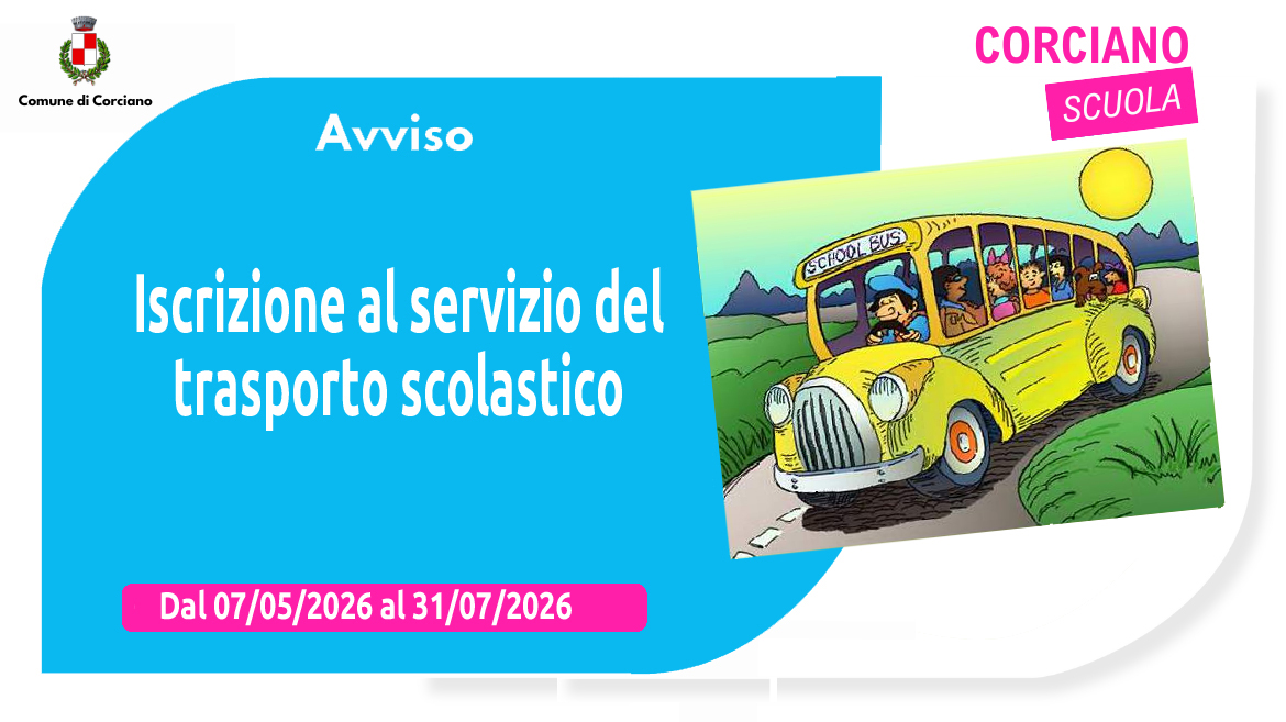 Iscrizione al servizio del trasporto scolastico  A. S. 2026/27