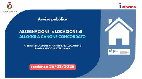 Avviso pubblico per l�assegnazione in locazione di alloggi a canone concordato, ai sensi della Legge n. 431/1998 art. 2 comma 3
