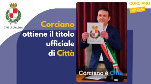 Corciano ottiene il titolo ufficiale di \