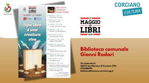 Il Maggio dei Libri alla Biblioteca comunale Gianni Rodari dal 23 aprile al 31 maggio
