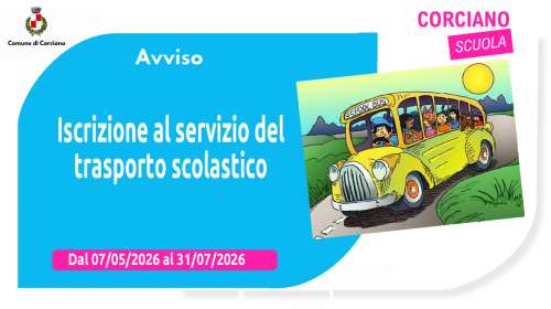 Iscrizione al servizio del trasporto scolastico  A. S. 2026/27