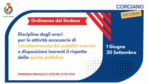 Ordinanza in materia di emissioni sonore e intrattenimenti musicali. Periodo dal 1 giugno al 30 settembre 2026