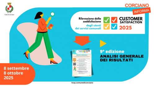 Risultati dell�indagine di Customer Satisfaction 2025 - Rilevazione del grado di soddisfazione degli utenti ai servizi comunali
