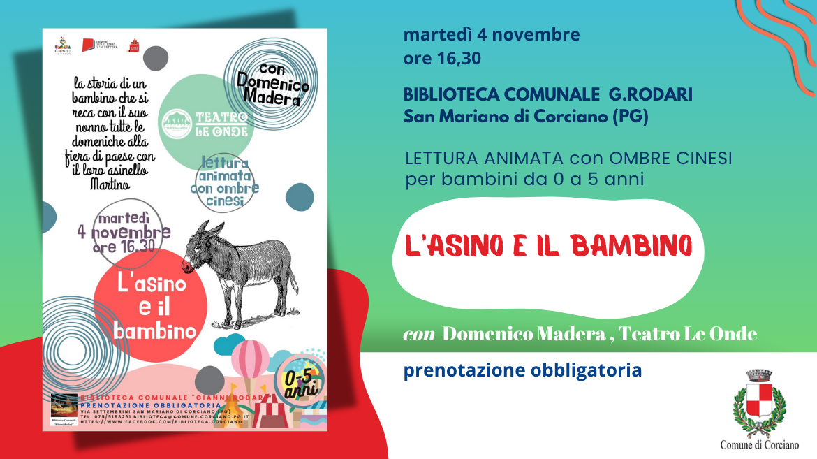 LASINO E IL BAMBINO. Una dolce storia per i pi piccoli con Domenico Madera, Teatro le Onde