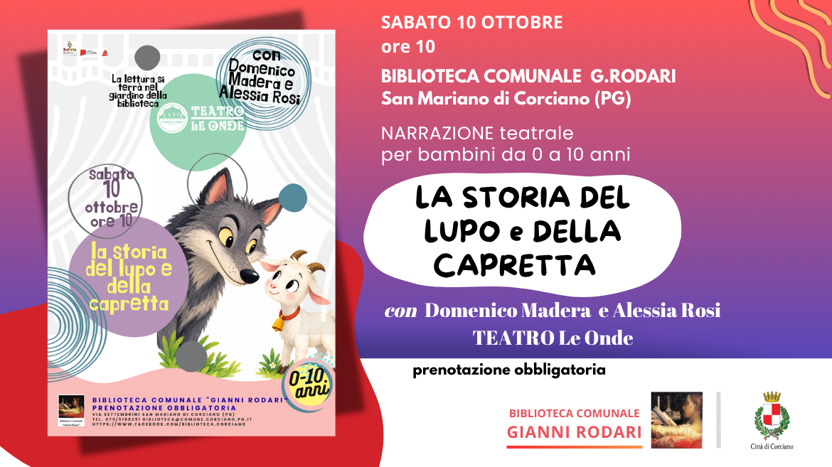 La storia del lupo e della capretta -  Narrazione teatrale con Domenico Madera e Alessia Rosi , Teatro Le Onde